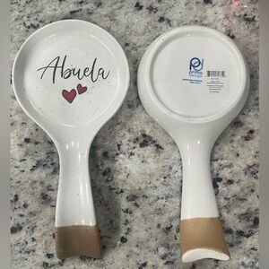 2 Ceramic Abuela Kitchen Cooking Spoons NWT